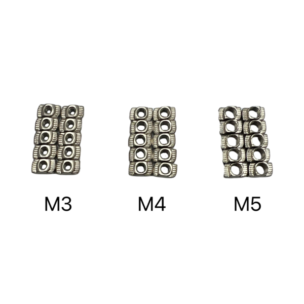 Creality Ender CR 10x M3, M4, M5 T-Nuts Aluminium 20 Profile