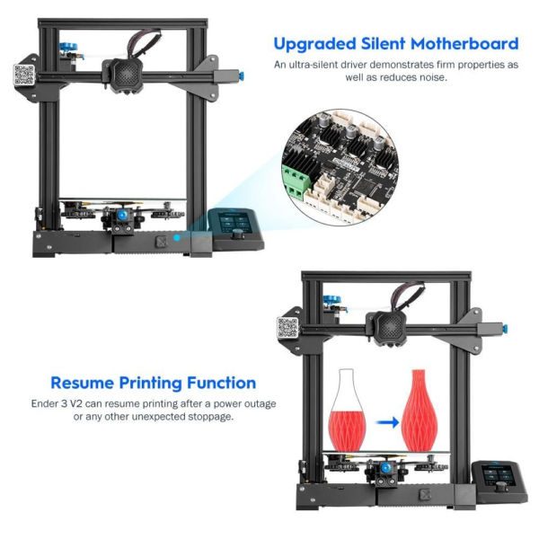 Creality Ender 3 v2 Silent FDM 3D Printer - Image 4