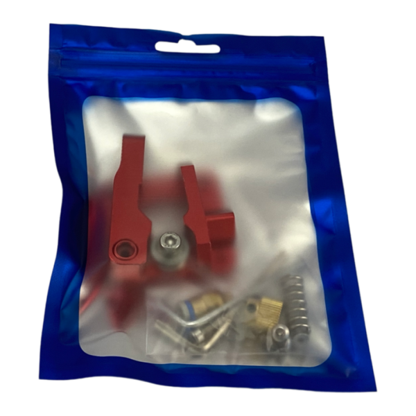 Ender CR Red Anodised Aluminium Single Gear Extruder Kit 1