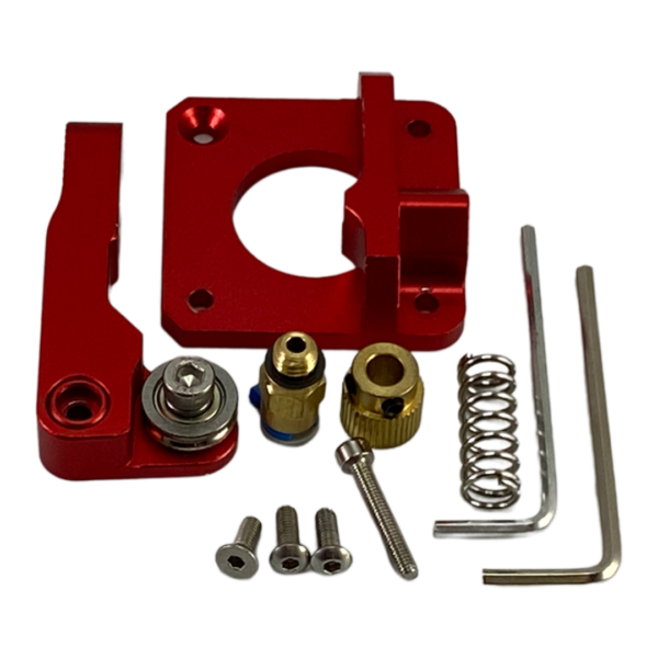 Ender CR Red Anodised Aluminium Single Gear Extruder Kit